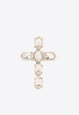 Dolce 
Gabbana Rhinestone Embellished Crucifix Ring Silver WRQ2D1 W1111-G1012