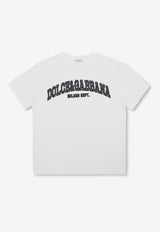 Dolce 
Gabbana Kids Boys Logo Print Crewneck T-shirt White L4JTEY G7M1E-W0800