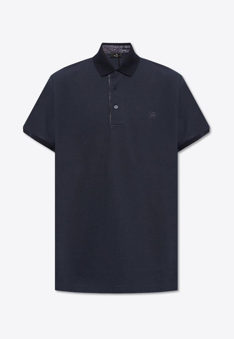 Etro Pegaso Polo T-shirt Navy MRMD0005 AC174-B0665