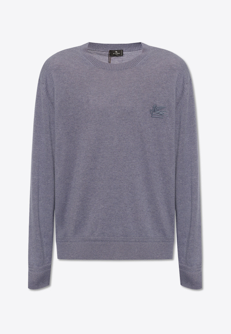 Etro Pegaso Crewneck Sweater Blue MRKF0003 AC028-B0521