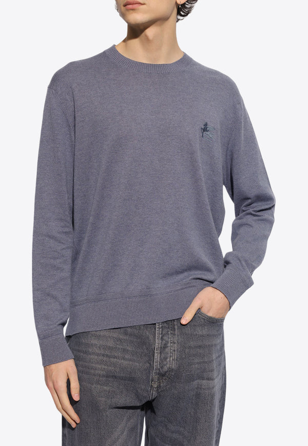 Etro Pegaso Crewneck Sweater Blue MRKF0003 AC028-B0521