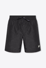 Dolce 
Gabbana Logo Plaque Swim Shorts Black M4E45T ONO06-N0000