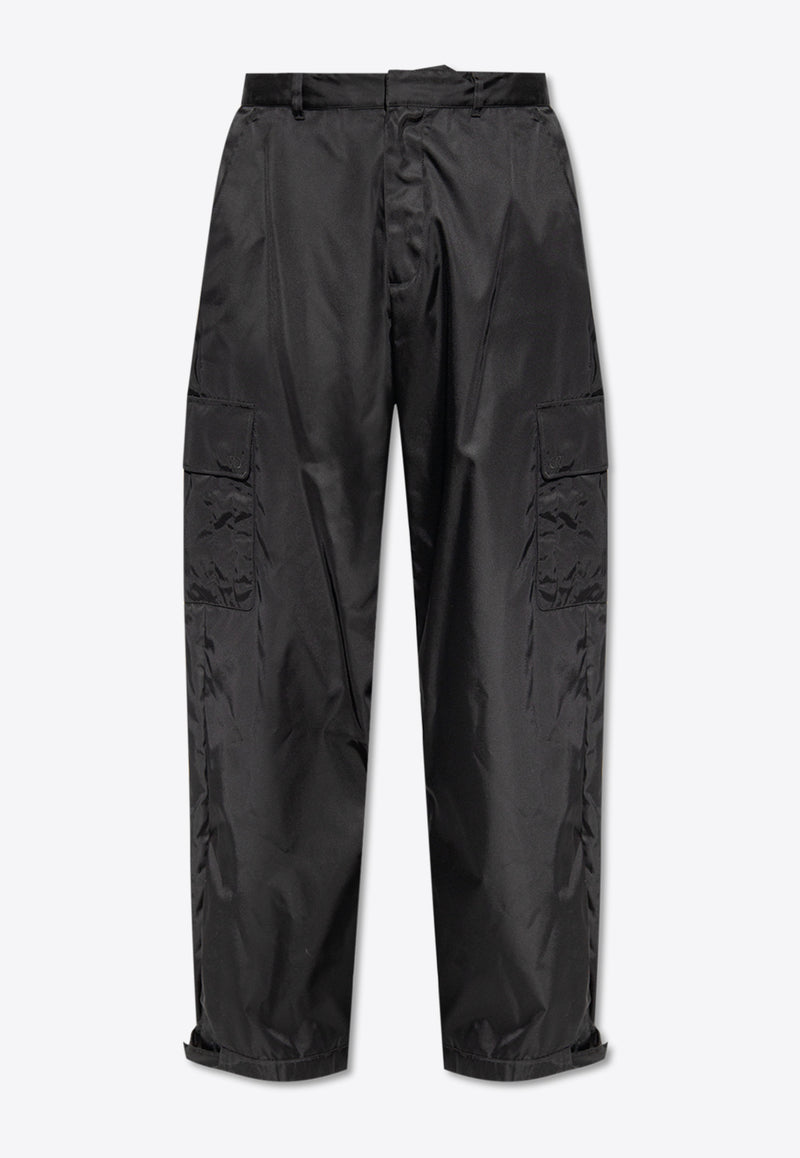 Off-White Embroidered Logo Cargo Pants Black OMCF037F23 FAB005-1010