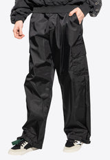 Off-White Embroidered Logo Cargo Pants Black OMCF037F23 FAB005-1010