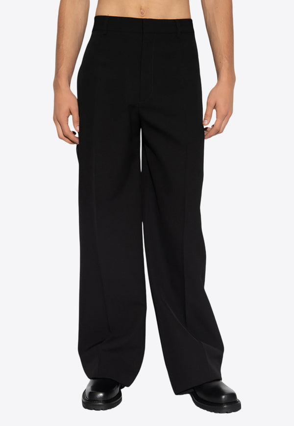 Off-White Wide-Leg Wool Pants Black OMCO024F23 FAB005-1010