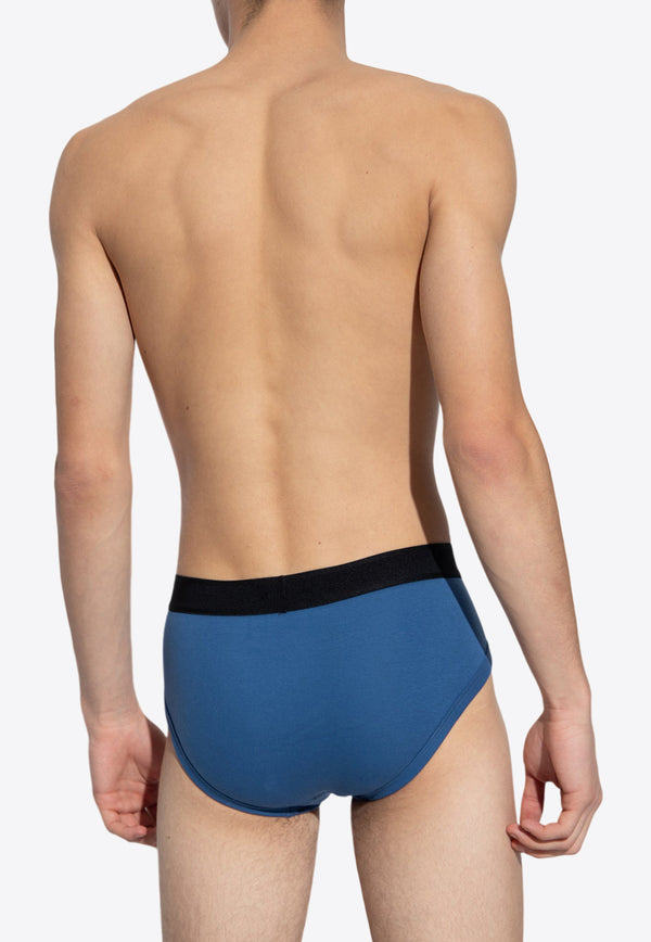 Tom Ford Logo Waistband Briefs Blue T4LC11040 0-434