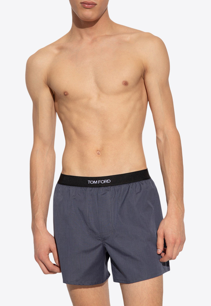 Tom Ford Logo Waistband Boxer Shorts Gray T4LE51100 0-010