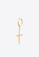 Dolce 
Gabbana Crucifix Single Hoop Earring Gold WEQ1D1 W1111-ZOO00