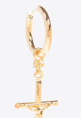 Dolce 
Gabbana Crucifix Single Hoop Earring Gold WEQ1D1 W1111-ZOO00