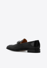 Salvatore Ferragamo Finley Gancini Leather Loafers Black 021666 FINLEY 763346-NERO