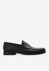 Salvatore Ferragamo Dupont Debossed Logo Leather Loafers Black 022319 DUPONT 768165-MIDNIGHT