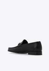 Salvatore Ferragamo Grandios Gancini Leather Loafers Black 029457 GRANDIOSO2 769880-NERO NERO