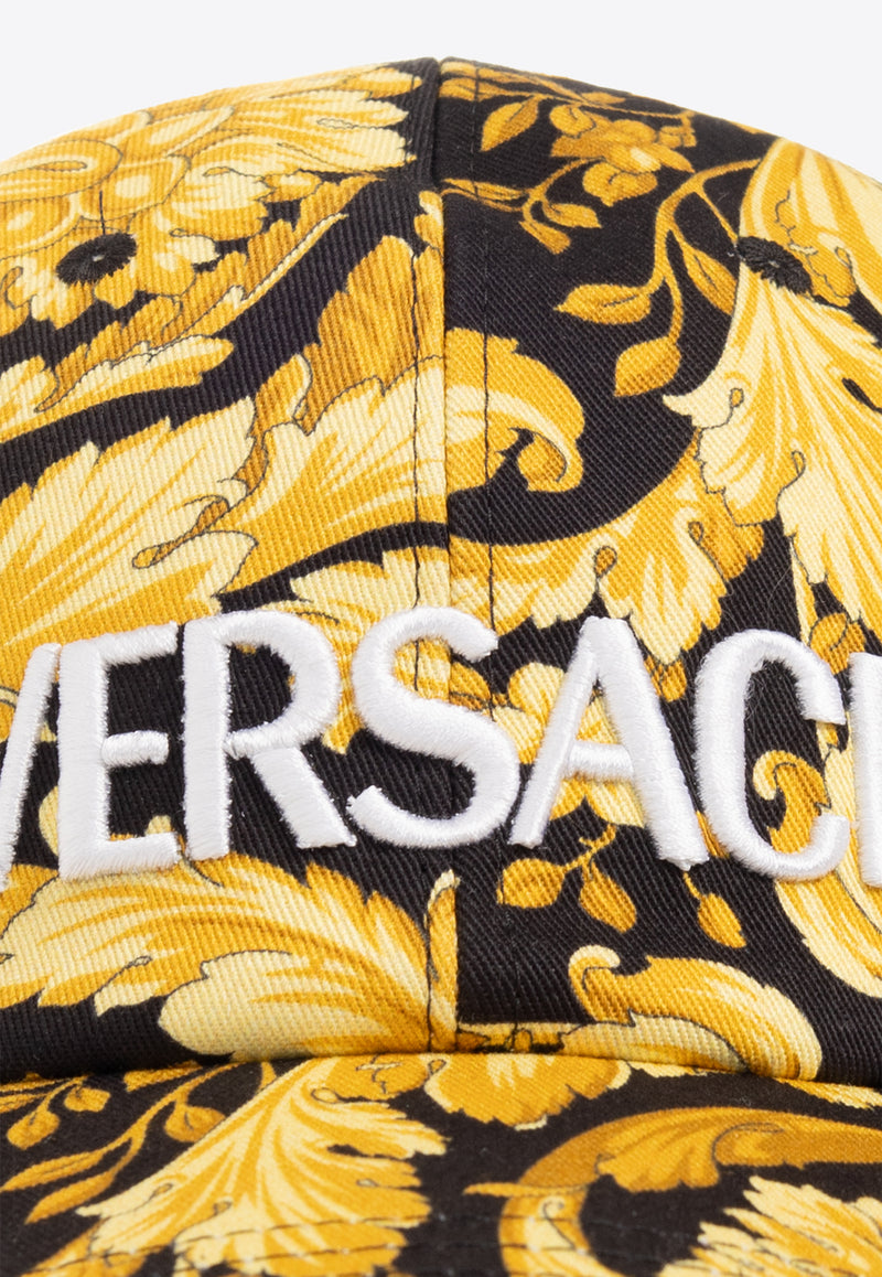 Versace Barocco Print Baseball Cap Yellow 1012701 1A01281-5BB80