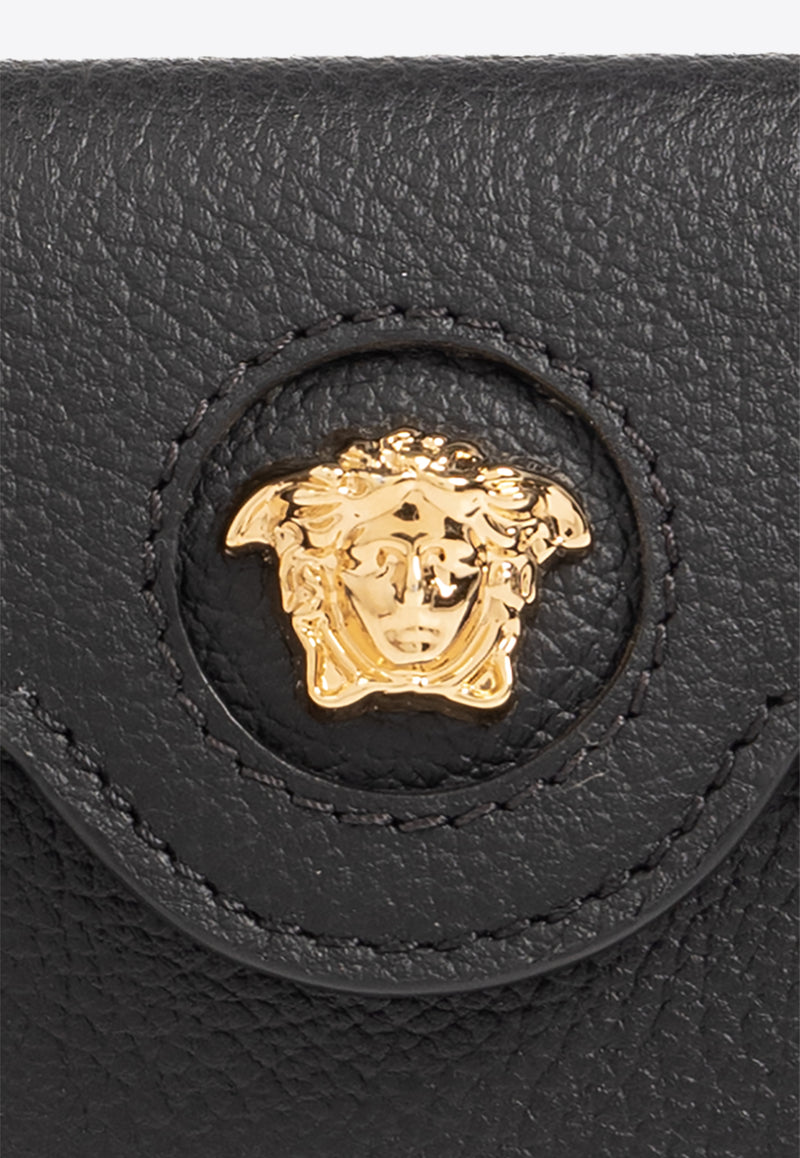 Versace La Medusa Leather Wallet Black 1012578 DVIT2T-1B00V