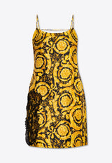 Versace Barocco Print Silk Top Yellow 1013729 1A09575-5B000