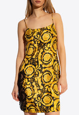 Versace Barocco Print Silk Top Yellow 1013729 1A09575-5B000