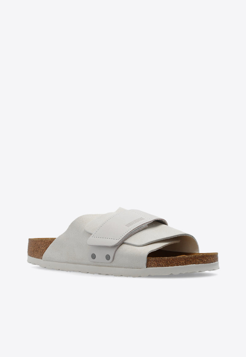 Birkenstock Kyoto Suede Slides Cream 1024526 0-ANTIQUE WHITE