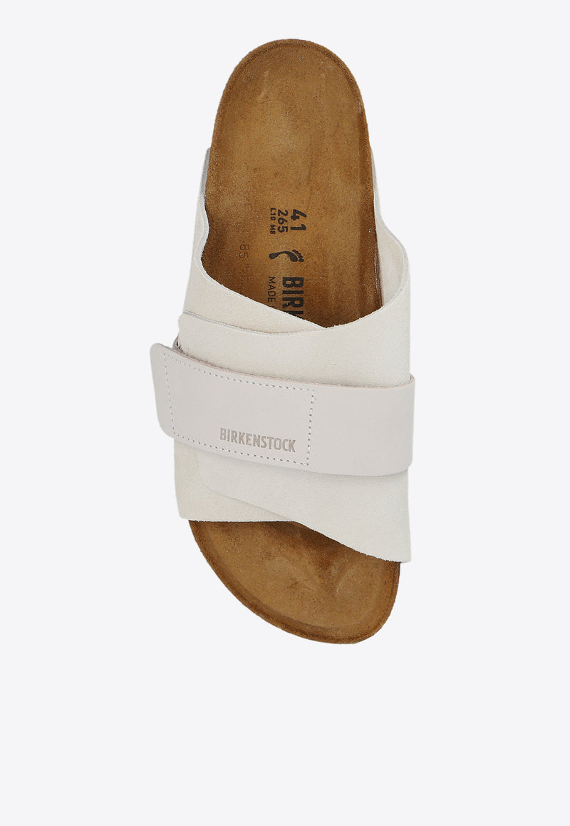 Birkenstock Kyoto Suede Slides Cream 1024526 0-ANTIQUE WHITE