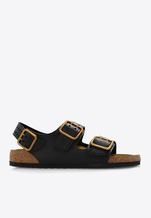 Birkenstock Milano Bold Buckle Sandals Black 1023622 0-VINTAGE WOOD BLACK