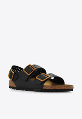 Birkenstock Milano Bold Buckle Sandals Black 1023622 0-VINTAGE WOOD BLACK