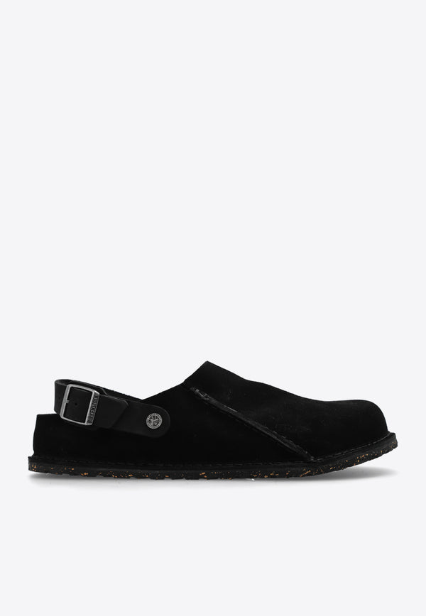 Birkenstock Lutry Premium Suede Clogs Black 1025323 0-BLACK