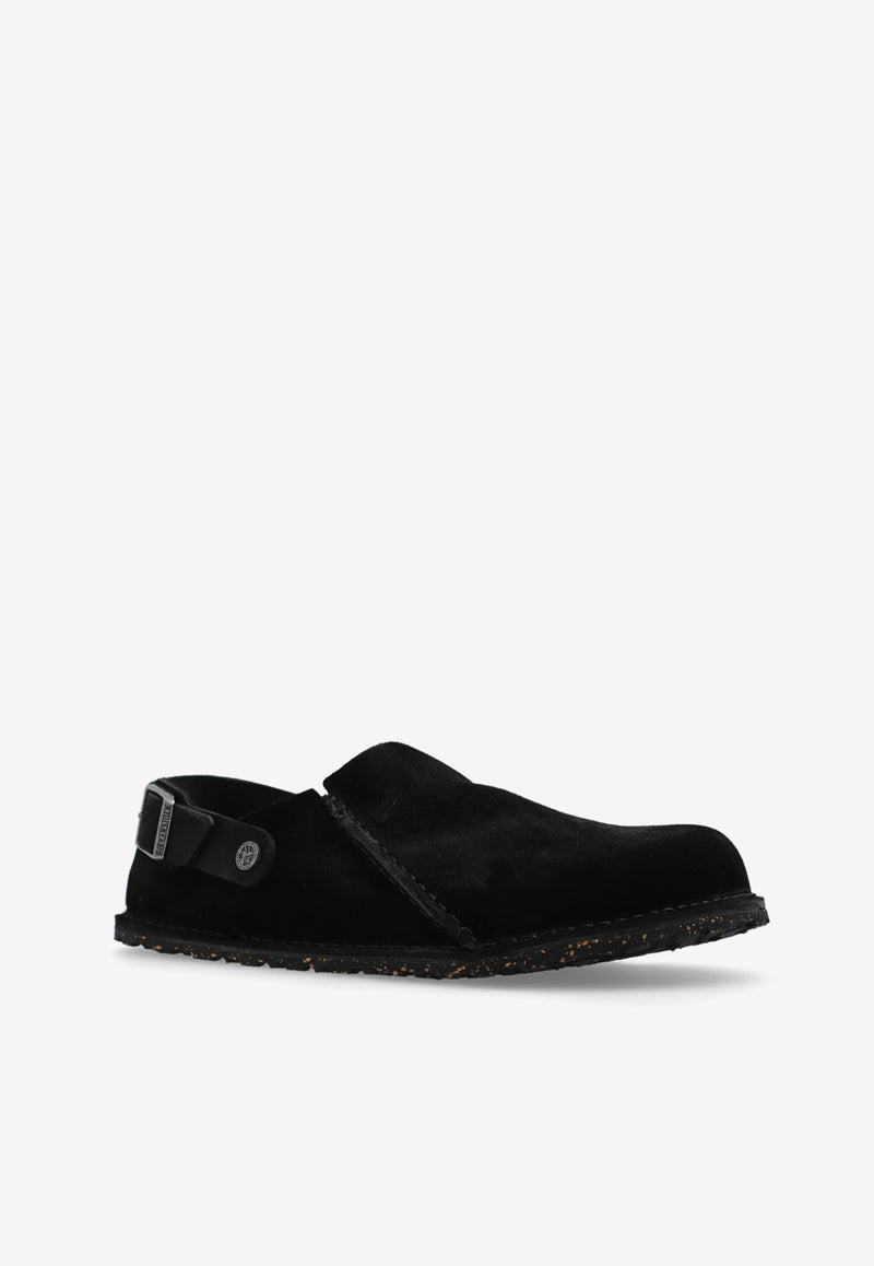 Birkenstock Lutry Premium Suede Clogs Black 1025323 0-BLACK