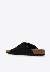 Birkenstock Zurich Double-Strap Suede Slides Black 1026763 0-BLACK