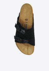 Birkenstock Zurich Double-Strap Suede Slides Black 1026763 0-BLACK