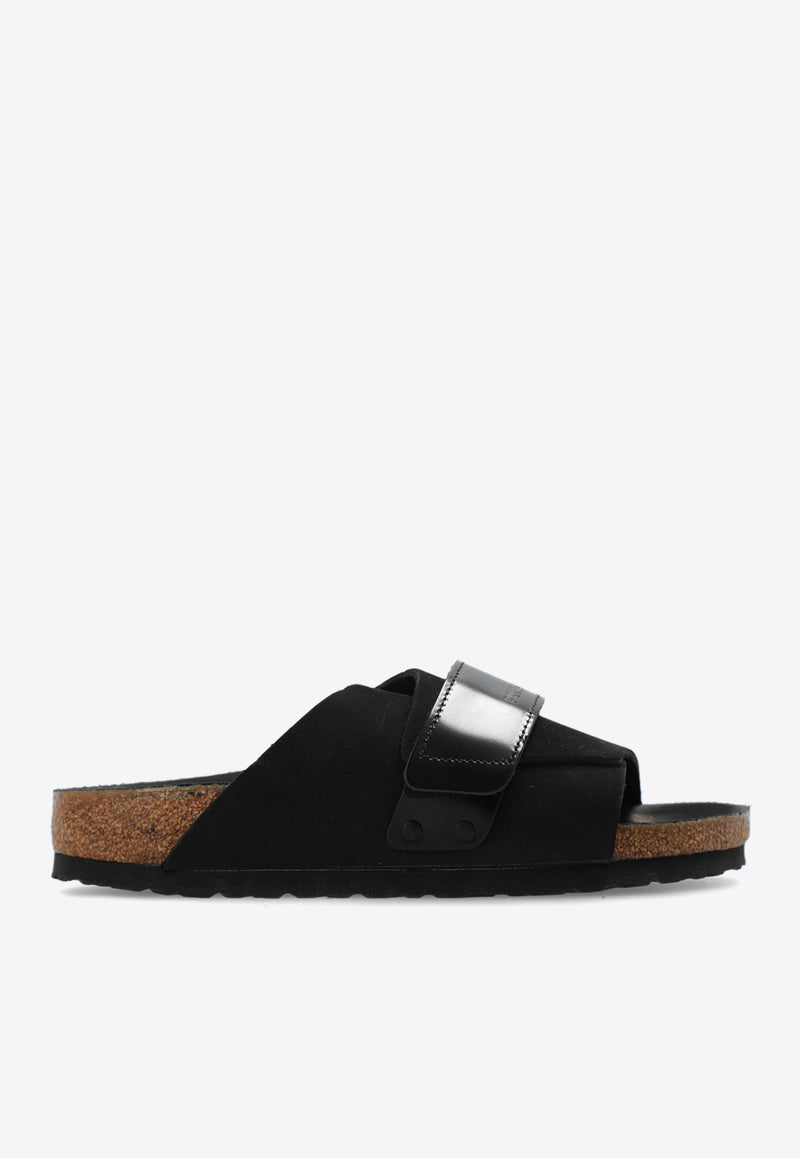 Birkenstock Kyoto Leather Slides Black 1026516 0-BLACK