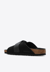 Birkenstock Kyoto Leather Slides Black 1026516 0-BLACK