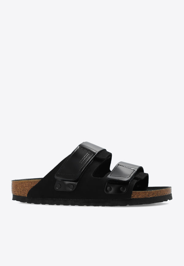 Birkenstock Uji Leather Slides Black 1026570 0-BLACK