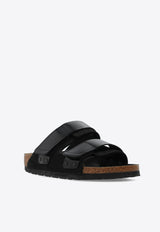 Birkenstock Uji Leather Slides Black 1026570 0-BLACK