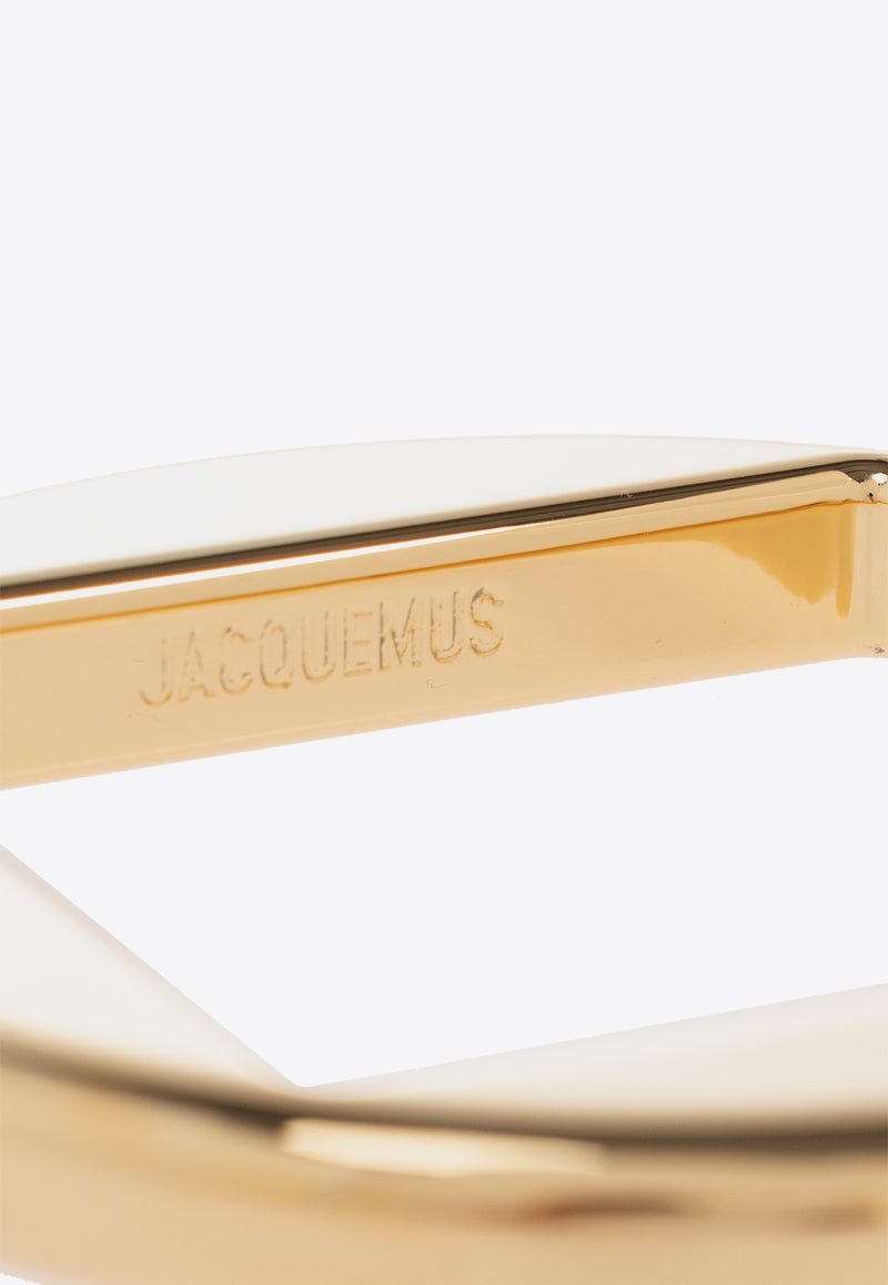 Jacquemus Rond Brass Bracelet Gold 233JW633 5845-270