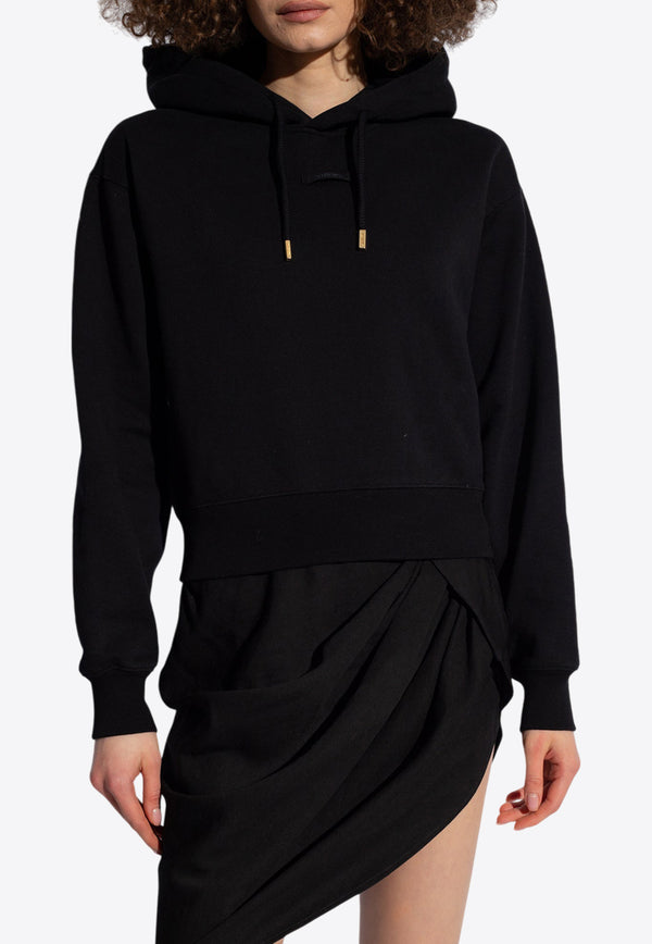 Jacquemus Logo Patch Drawstring Hoodie Black 241JS162 2341-990