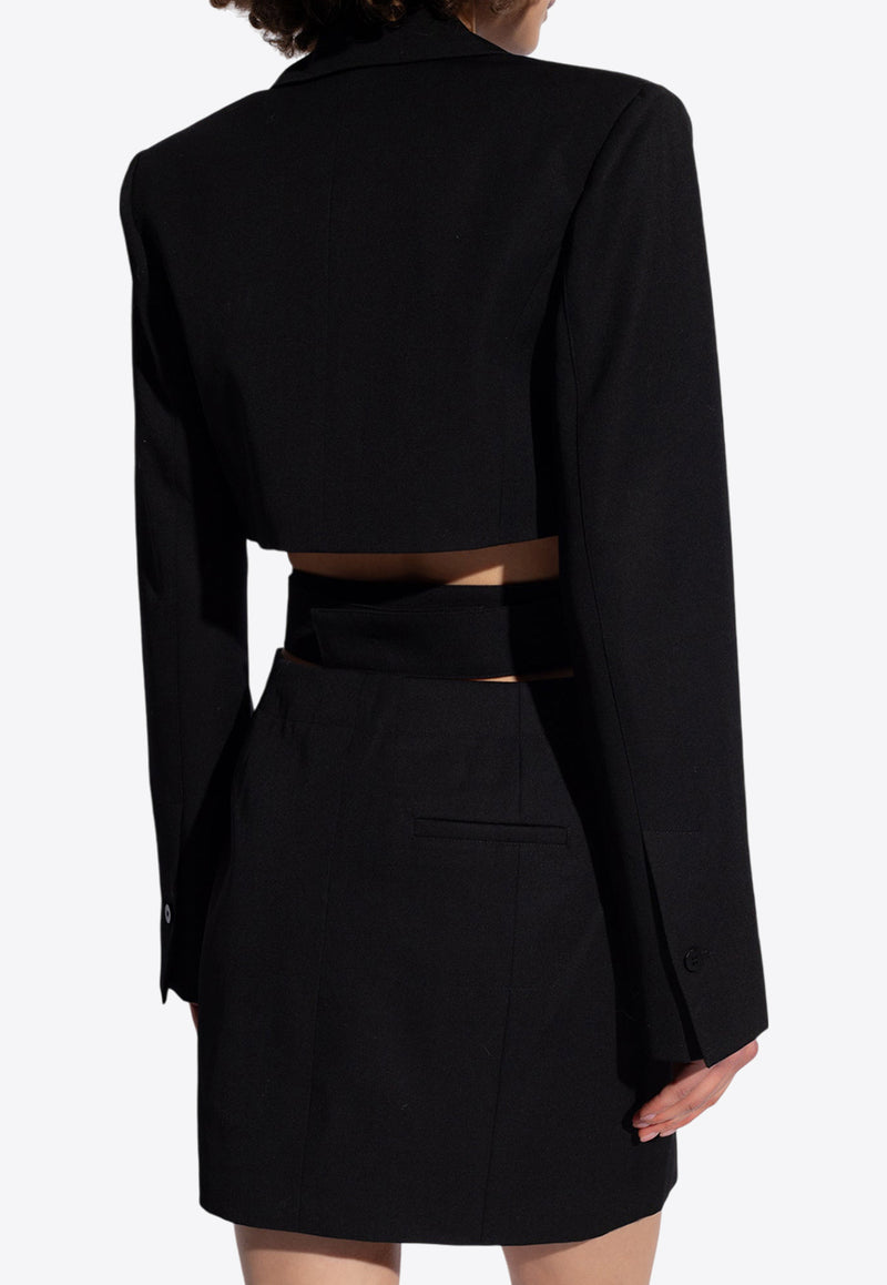 Jacquemus Bari Cut-Out Mini Dress Black 241DR016 1333-990