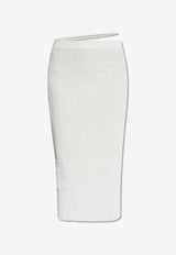 Jacquemus Pralu Ribbed Midi Skirt White 241KN362 2358-110