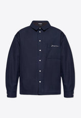 Jacquemus Boulanger Logo Overshirt Navy 236SH105 1359-390