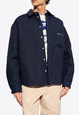 Jacquemus Boulanger Logo Overshirt Navy 236SH105 1359-390