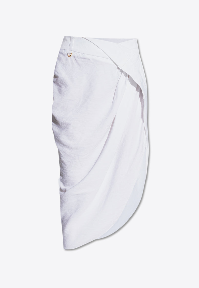 Jacquemus Saudade Asymmetrical Skirt White 241SK047 1020-100