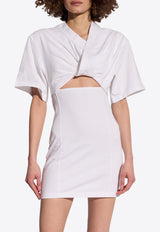 Jacquemus Bahia Twisted Cut-Out Mini Dress White 241DR088 2003-100