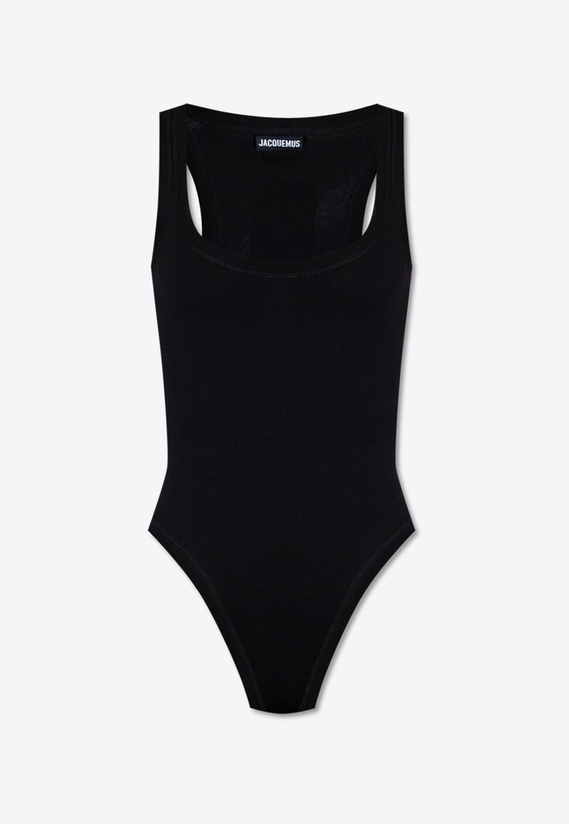 Jacquemus The Grosgrain Sleeveless Bodysuit Black 241JS159 2032-990