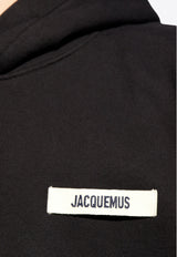 Jacquemus Logo Patch Grosgrain Hoodie Black 245JS247 2036-990