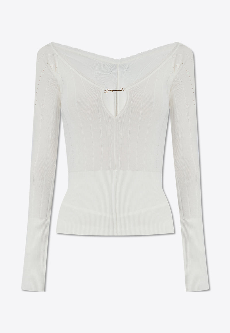 Jacquemus Pralu Ribbed Top Off-white 241KN357 2358-110