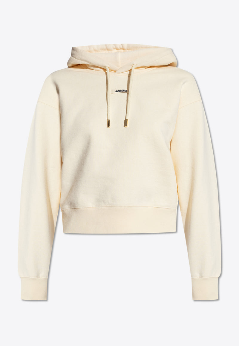 Jacquemus The Gros Grain Cropped Hoodie Cream 241JS162 2341-130