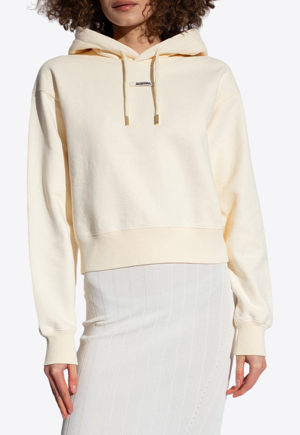 Jacquemus The Gros Grain Cropped Hoodie Cream 241JS162 2341-130