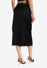 Jacquemus Notte Satin Midi Skirt Black 241SK009 1000-990