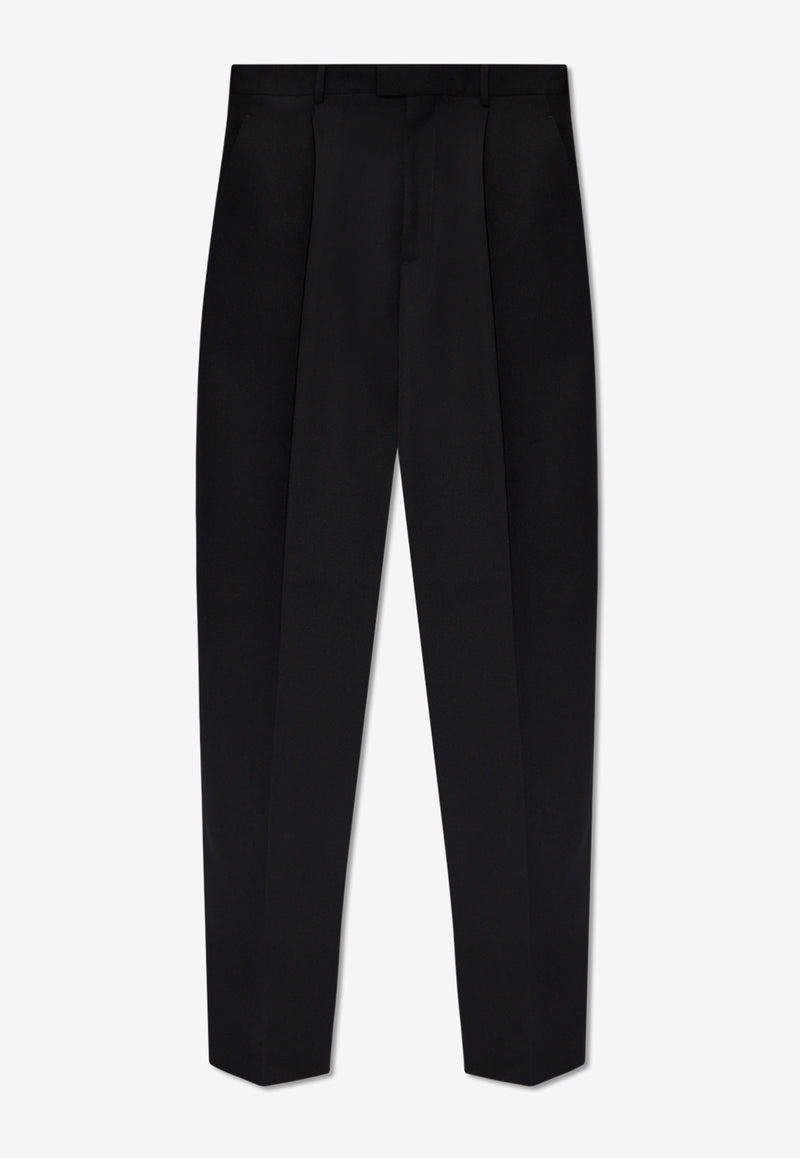 Bottega Veneta Tapered-Leg Tailored Wool Pants Black 743608 V3PH0-1000