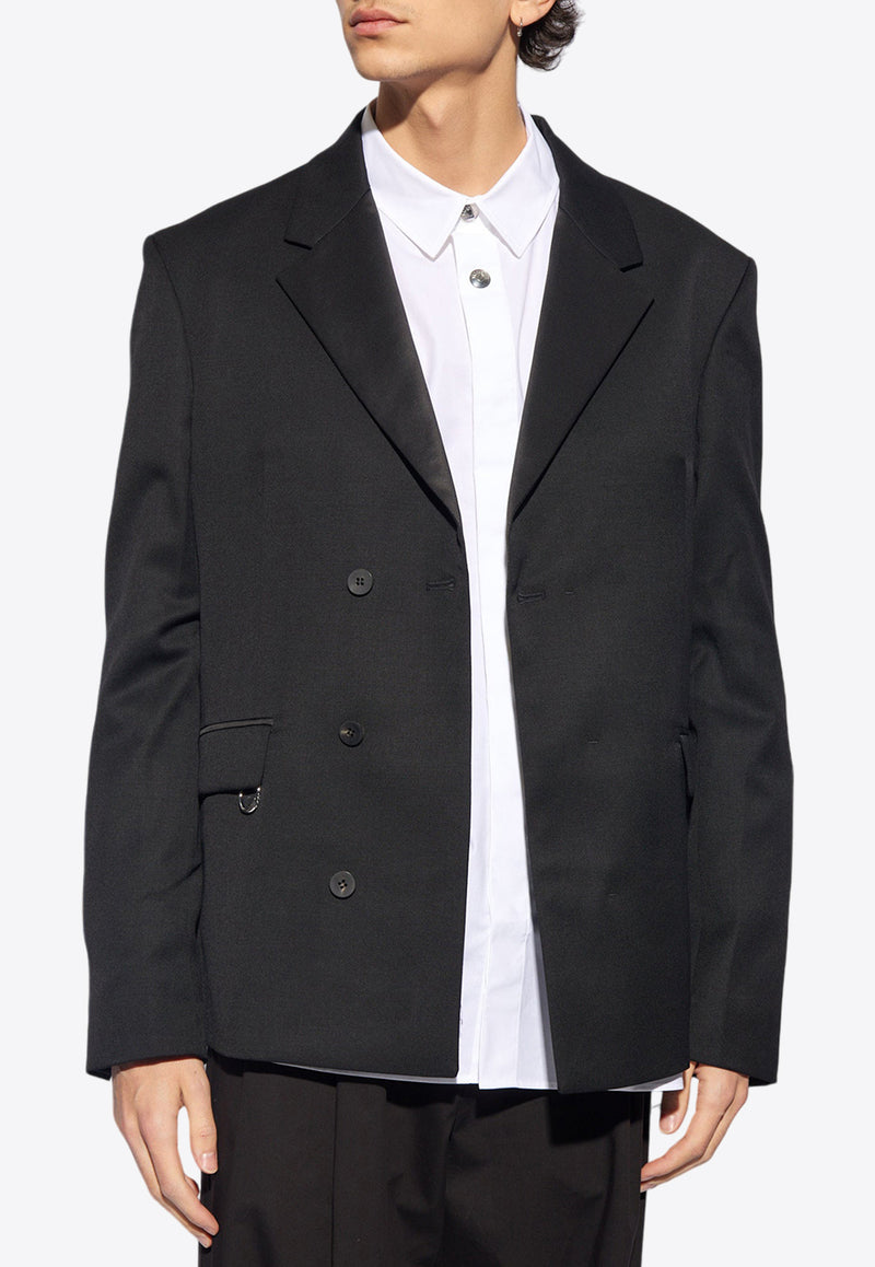 Jacquemus Melo Single-Breasted Tuxedo Wool Blazer Black 245JA046 1333-990