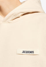 Jacquemus The Gros Grain Logo Hooded Sweatshirt Beige 245JS247 2036-150