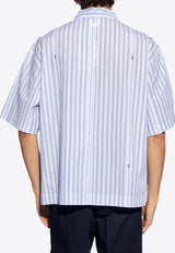 Jacquemus Striped Short-Sleeved Shirt Light Blue 245SH069 1140-3FE